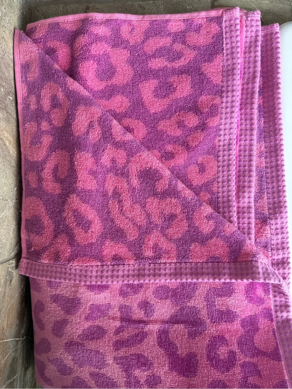Pink & Purple Two-Tone Beach Towel